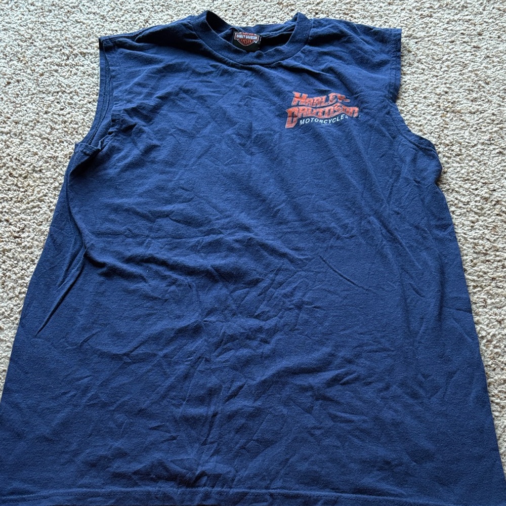 Harley-Davidson Navy Sleeveless T-shirt size L